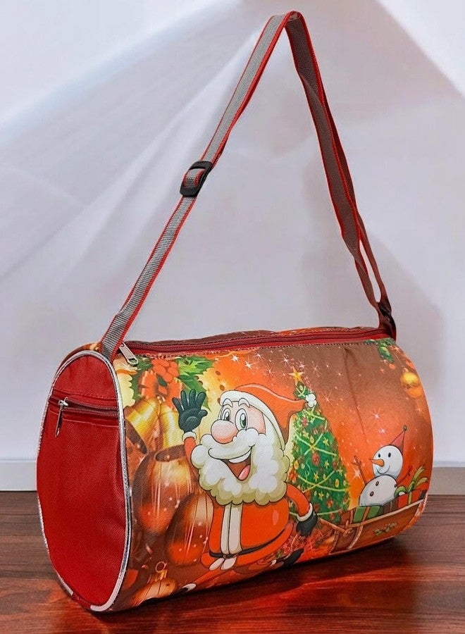 AMANVANI Duffle Bag for Kids Boys & Girls, Santa Claus Printed Duffle Bag for Kid,Travelling Bag, Carry Bag, Picnic Bag, Christmas Theme Duffle Bag, Christmas Gift (1pcs) - Image 4